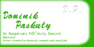 dominik paskuly business card